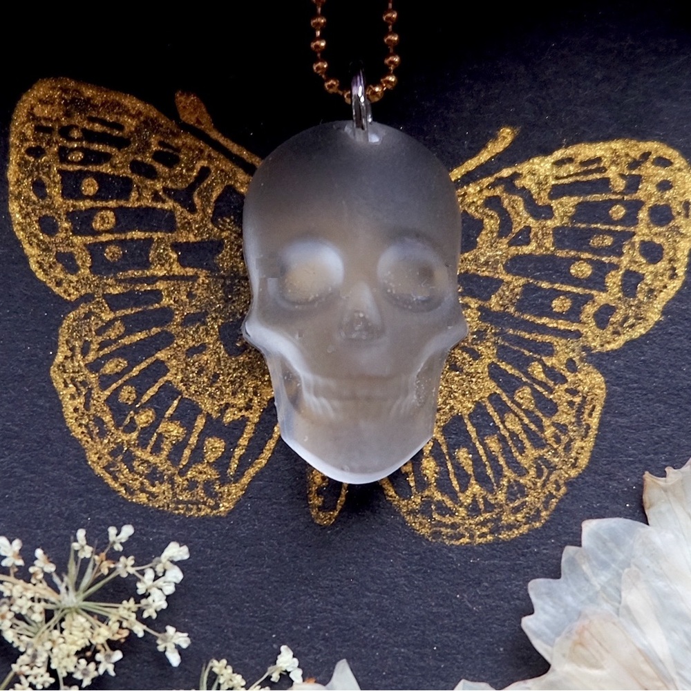 Skull pendant necklace, perfect for that Halloween witch in your life